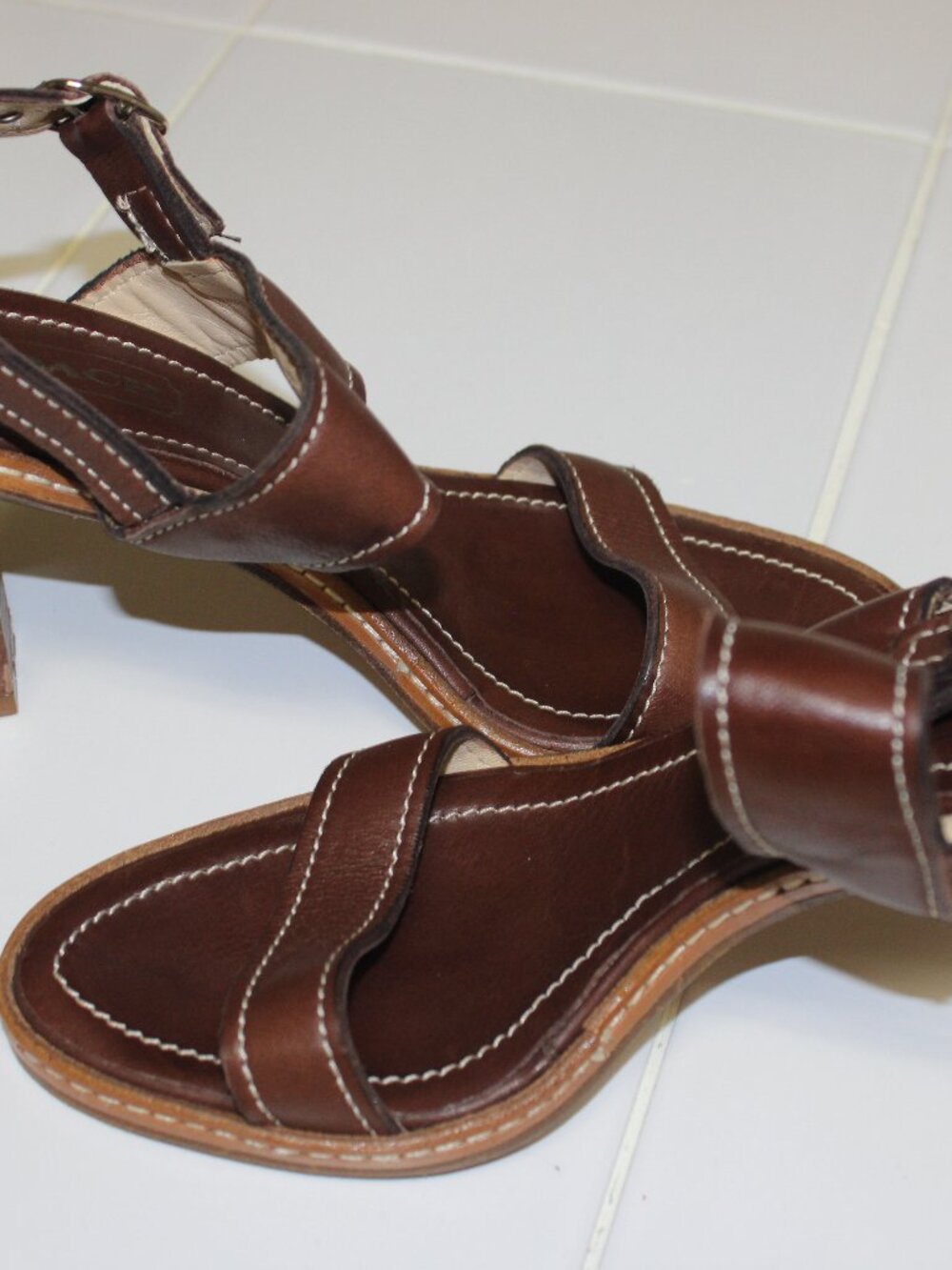 Coach - Leather Brown Sandals - Size 6
